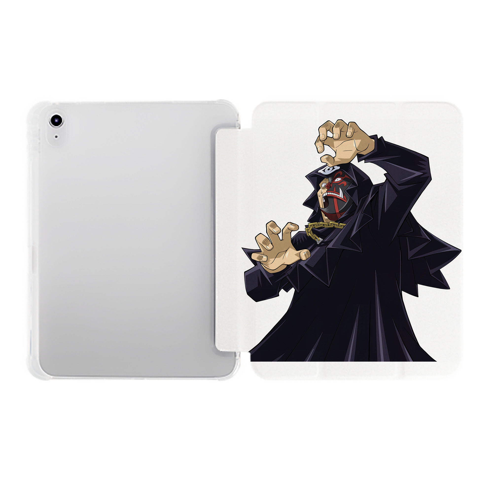 （画像用） 遊☆戯☆王 Yu-Gi-Oh! IPad ケース ペン収納付き 三つ折りスタンド PUレザー×シリコン 対応機種9.5/10.5/10.9インチ
